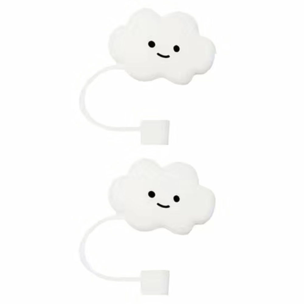 โ Reusable Silicone Cloud Straw Topper Covers - Set of 5 - Picture 6 of 8